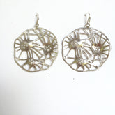 Starburst Earrings, 18k finish, diamonds - abigailheche